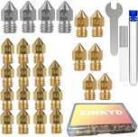 Zestaw 25 x dysza MK8 mosiężna do drukarki 3D Ender 0,2 0,4 0,6 0,8 mm