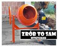 betoniarka wynajem pojemność zarobowa 100 l żeliwny wieniec beton
