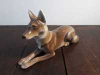Figurka porcelanowa pies owczarek wilczur Steffl Keramik Wiedeń