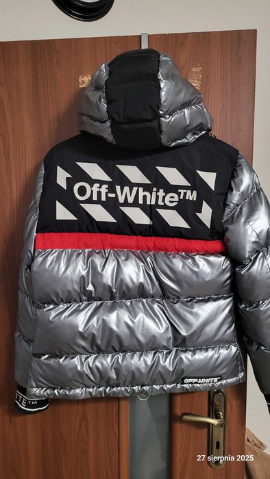 Kurtka srebna z kapturem OFF-White
