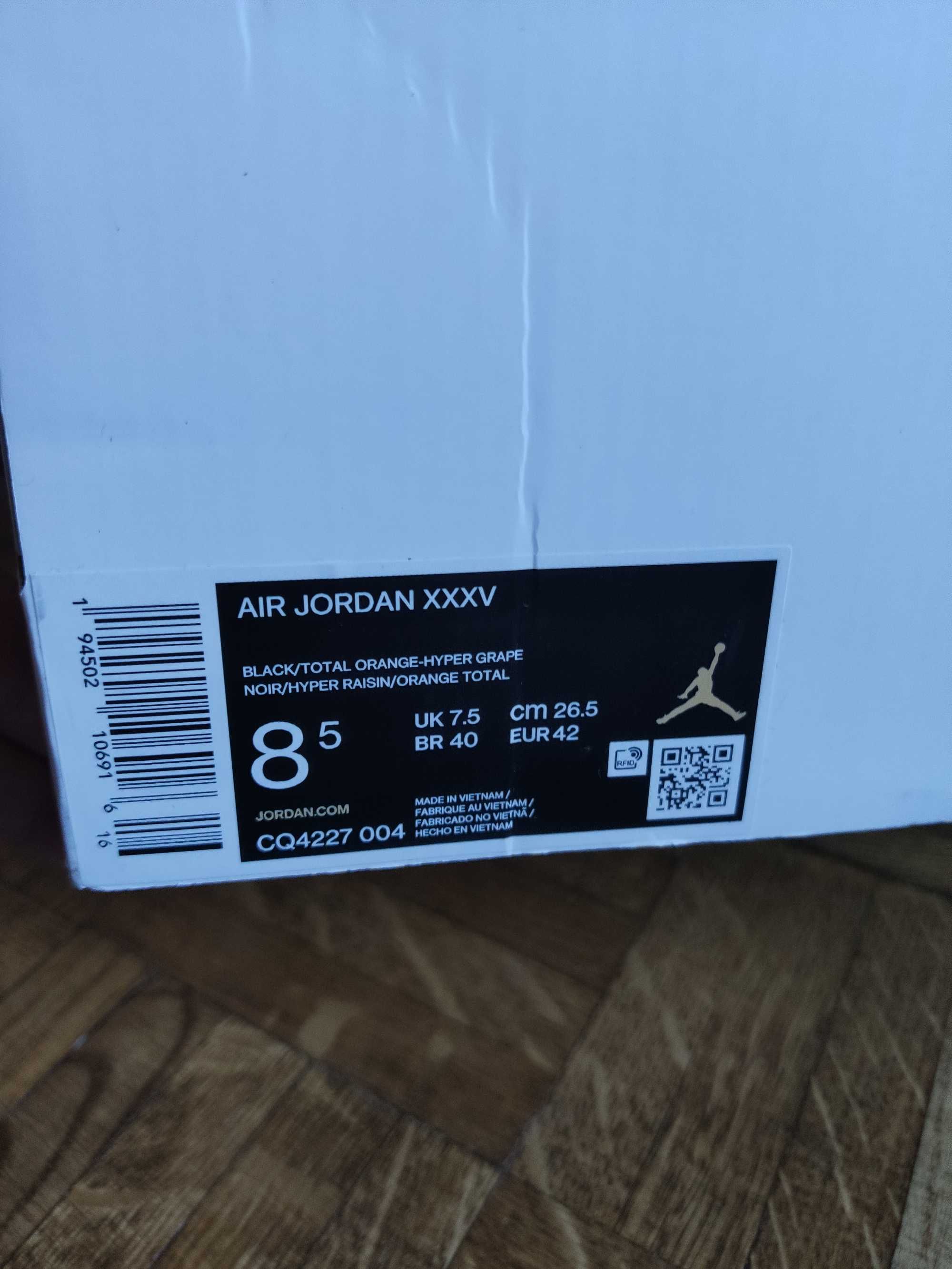 Air Jordan XXXV 35 Sunset – Rozmiar 42 – Nowe, nienoszone!