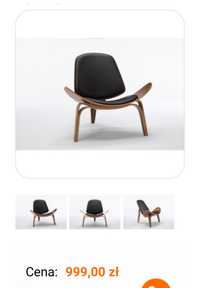 Fotel drewniany w stylu mid century modern
