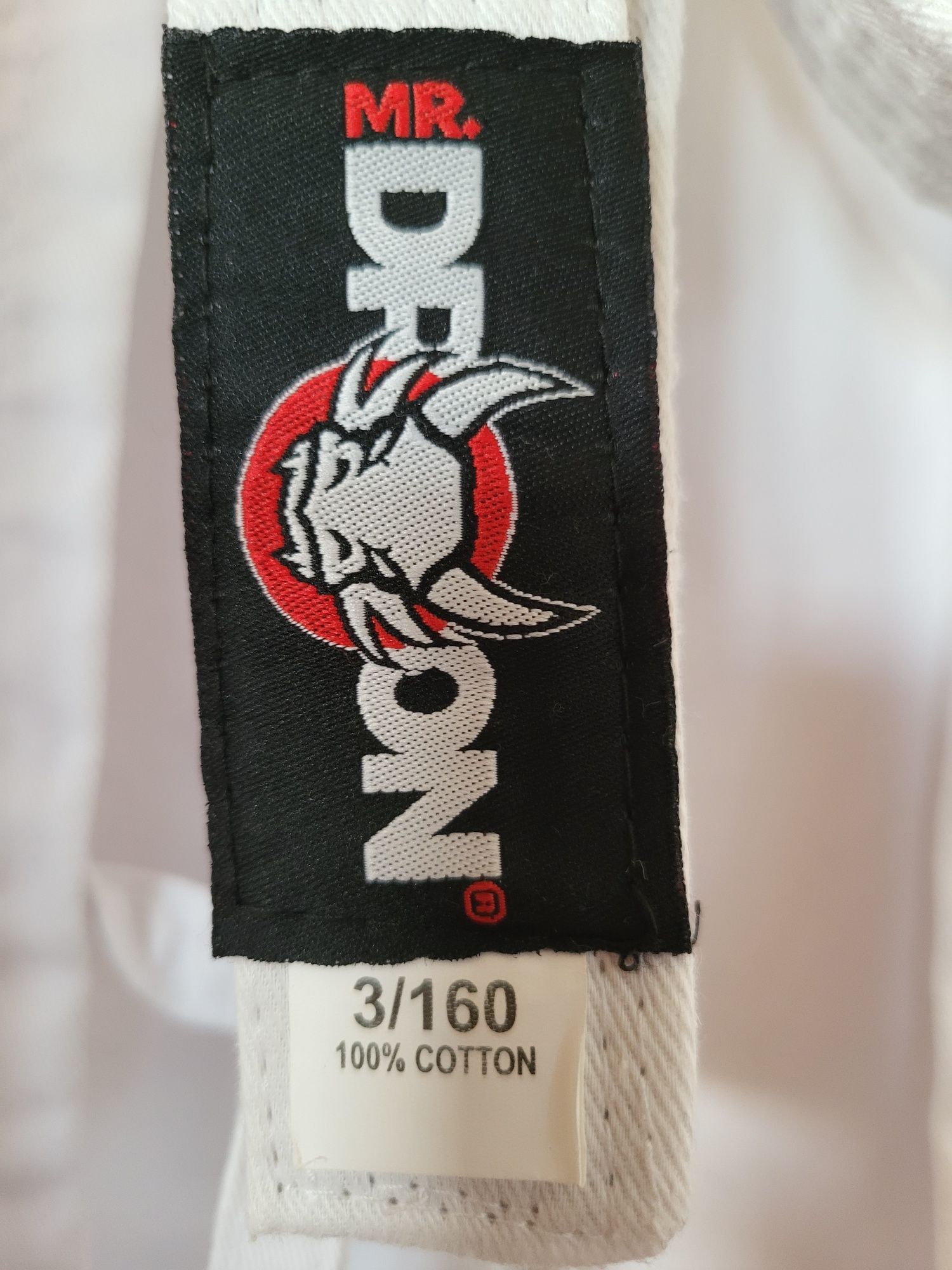 Kimono Kyokushin +spodnie +pasek. Jak nowe, Rozm. 160cm