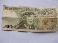 Banknot polski 50 złotych 1988 R. seria HH