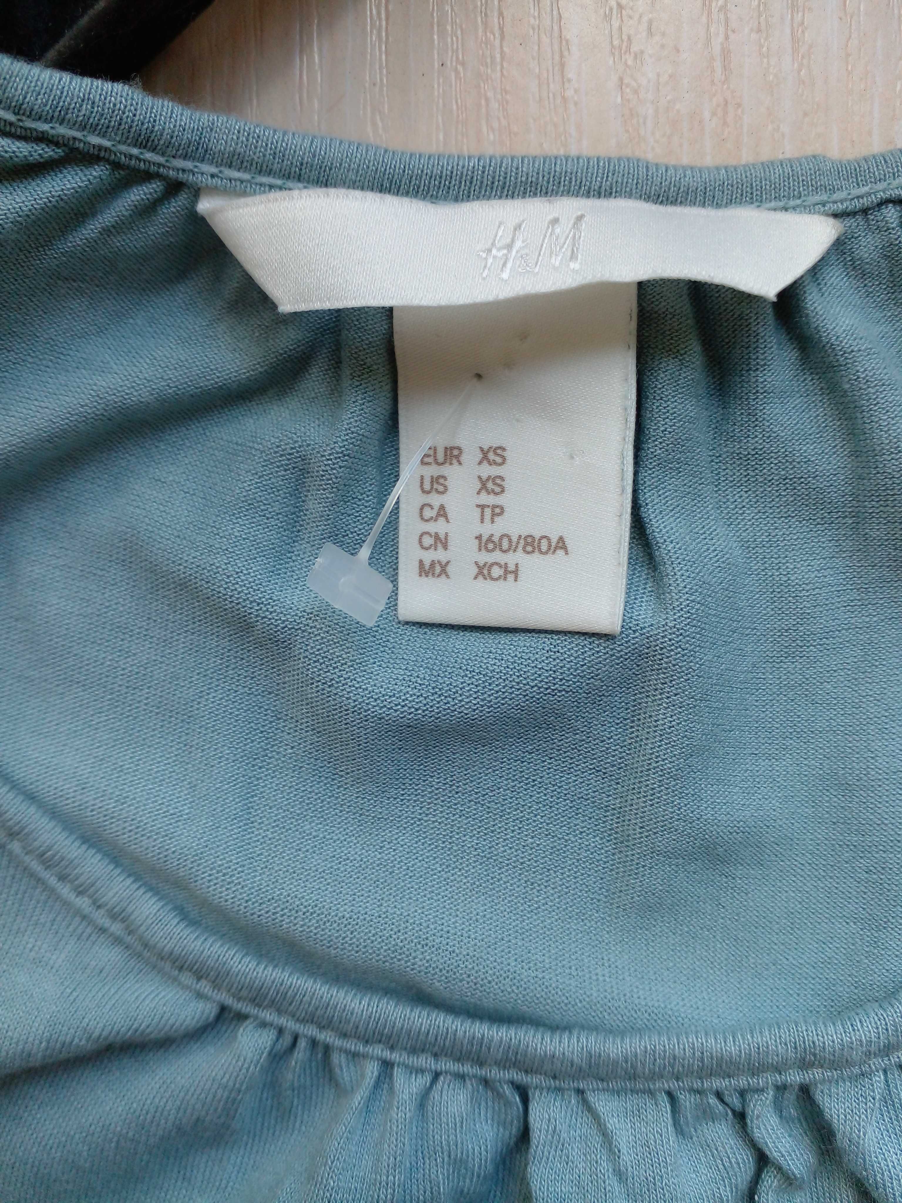 Летняя нежная майка топ футболка H&M красивая размер XS или 40 наш