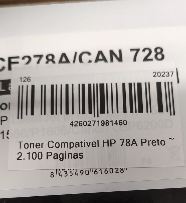 Toner hp  ce278a /can 728  hp 78a