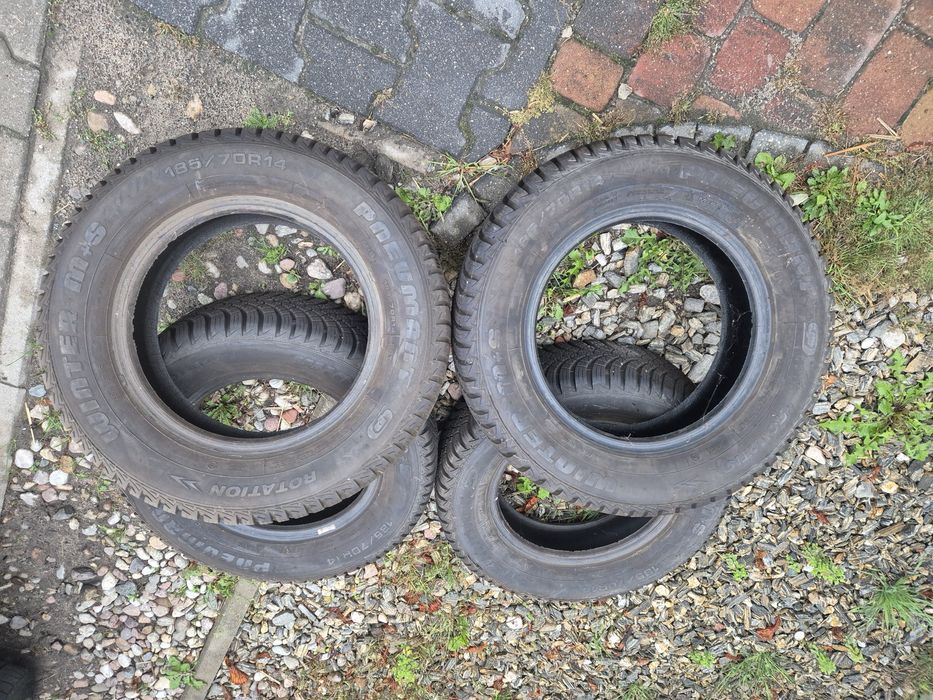 Opony zimowe 185/70 r14 m+s jak nowe komplet 4szt