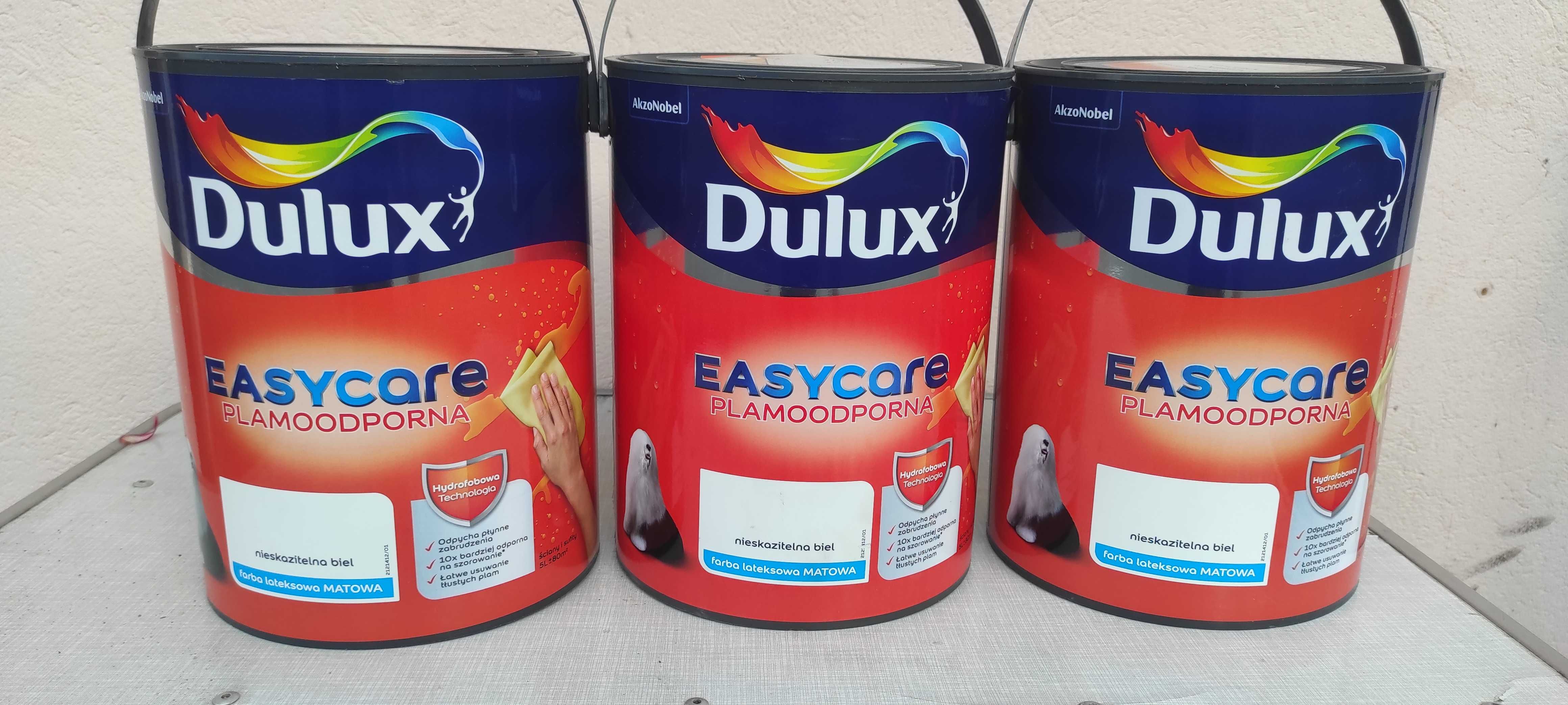 Dulux Easycare Nieskazitelna Biel 5L Farba lateksowa Matowa 5 szt Nowa