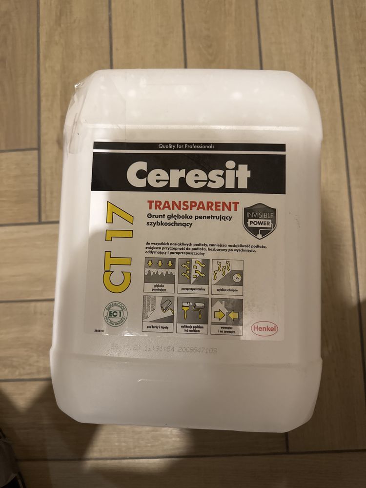 Ceresit ct17 transparent nowy 10 litrow
