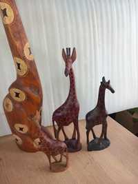 4 Girafas em madeira