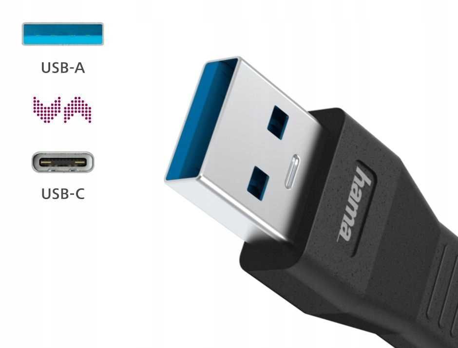 Adapter Hama gniazdo USB-C - wtyk USB-A 3.2