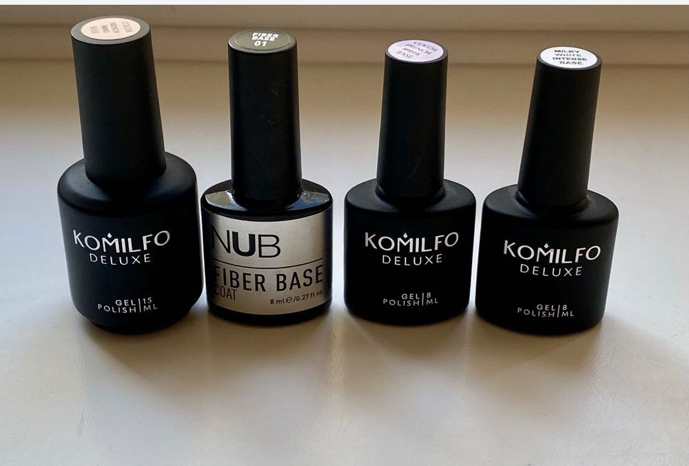 Продам базы для гель-лака Komilfo и NUB (набор 750) можно по шт