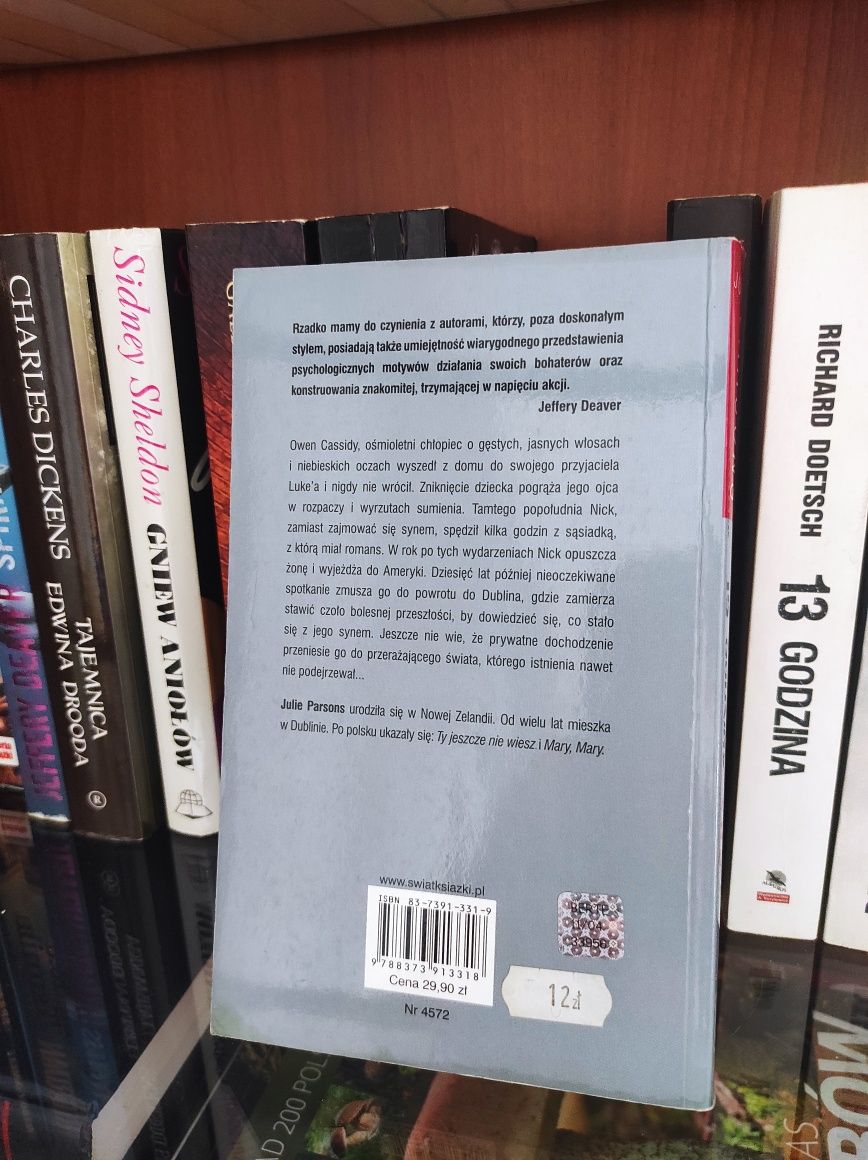 Julie Parsons "Piętno grzechu" wydanie 2004 dobry stan