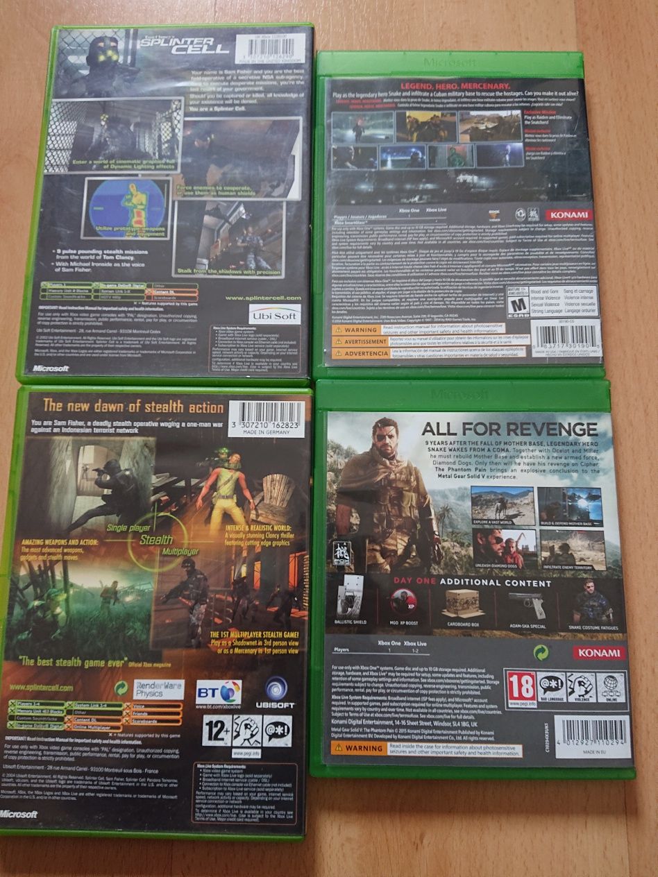 Jogos xbox splinter cell pandora tomorrow metal gear solid xbox series
