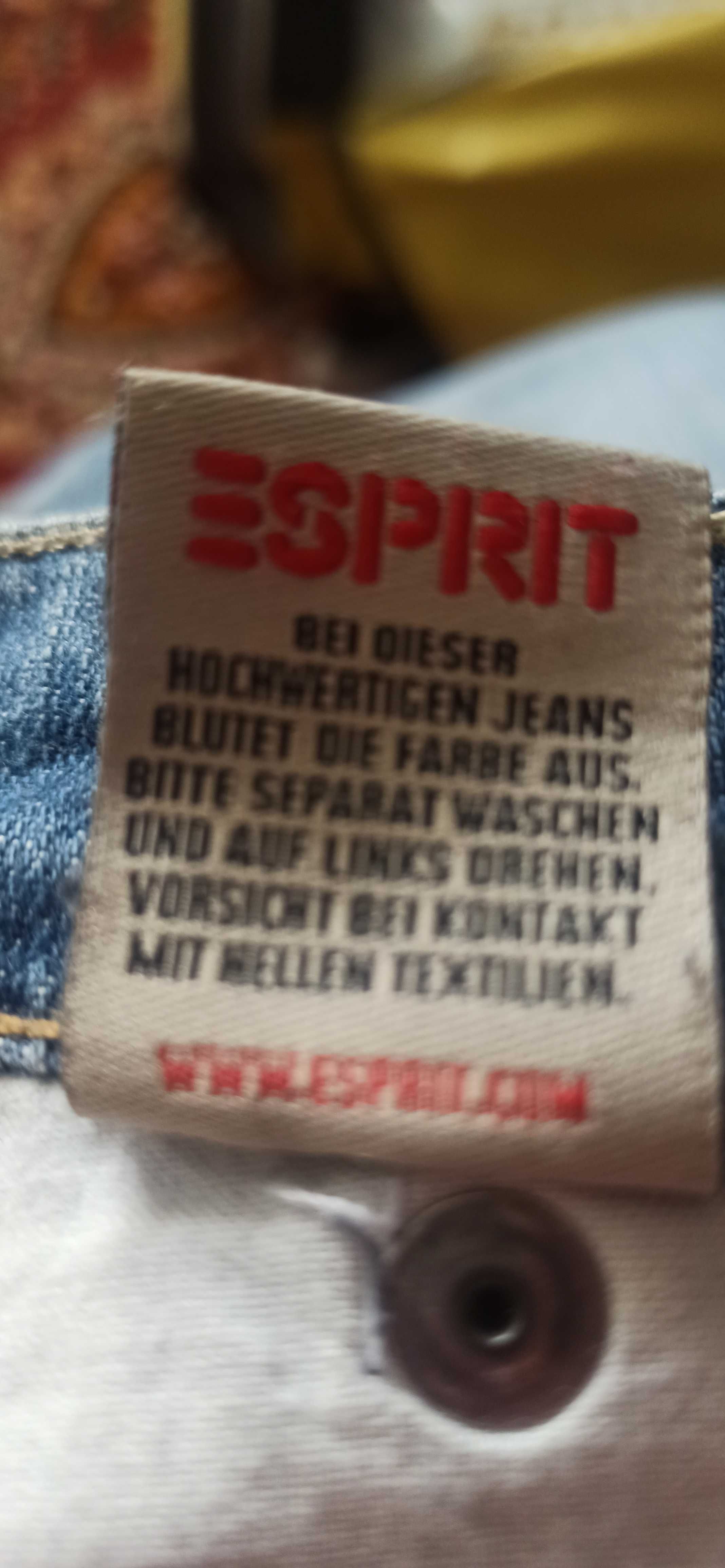 Damskie jeansowe spodnie rybaczki Esprit rozm. S