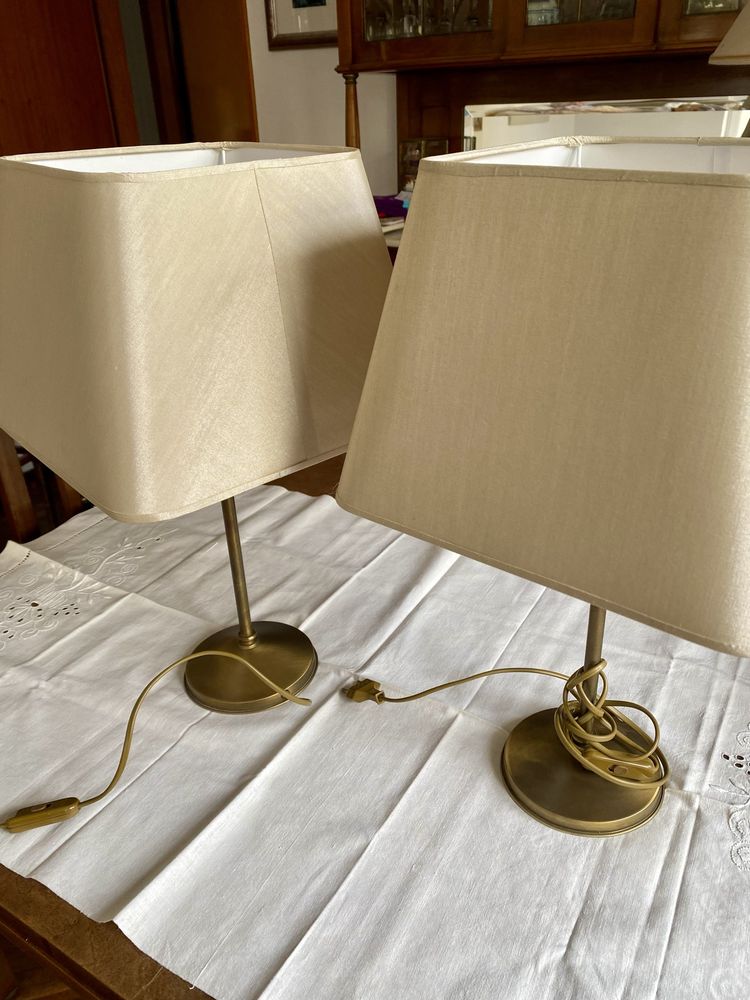 Candeeiros de mesa latão