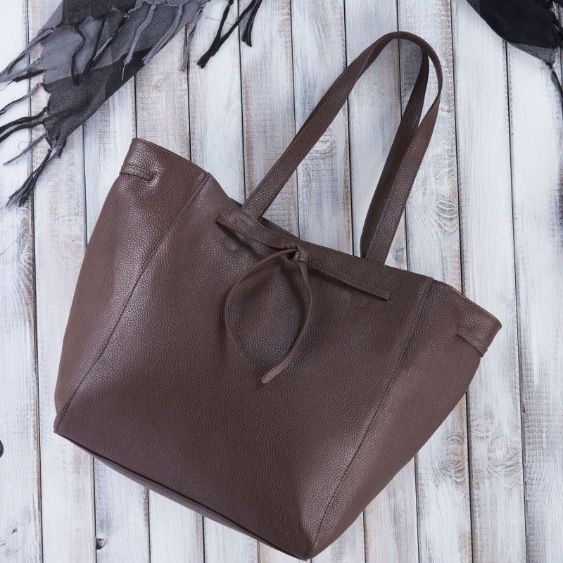 torba shopper skórzana damska na ramię paolo peruzzi in-64-br