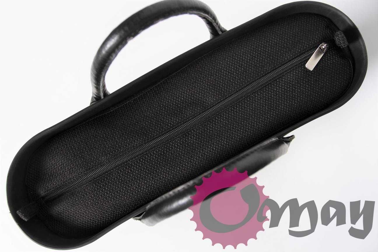 organizer OBAG STANDARD efektowna czarna struktura OMAY