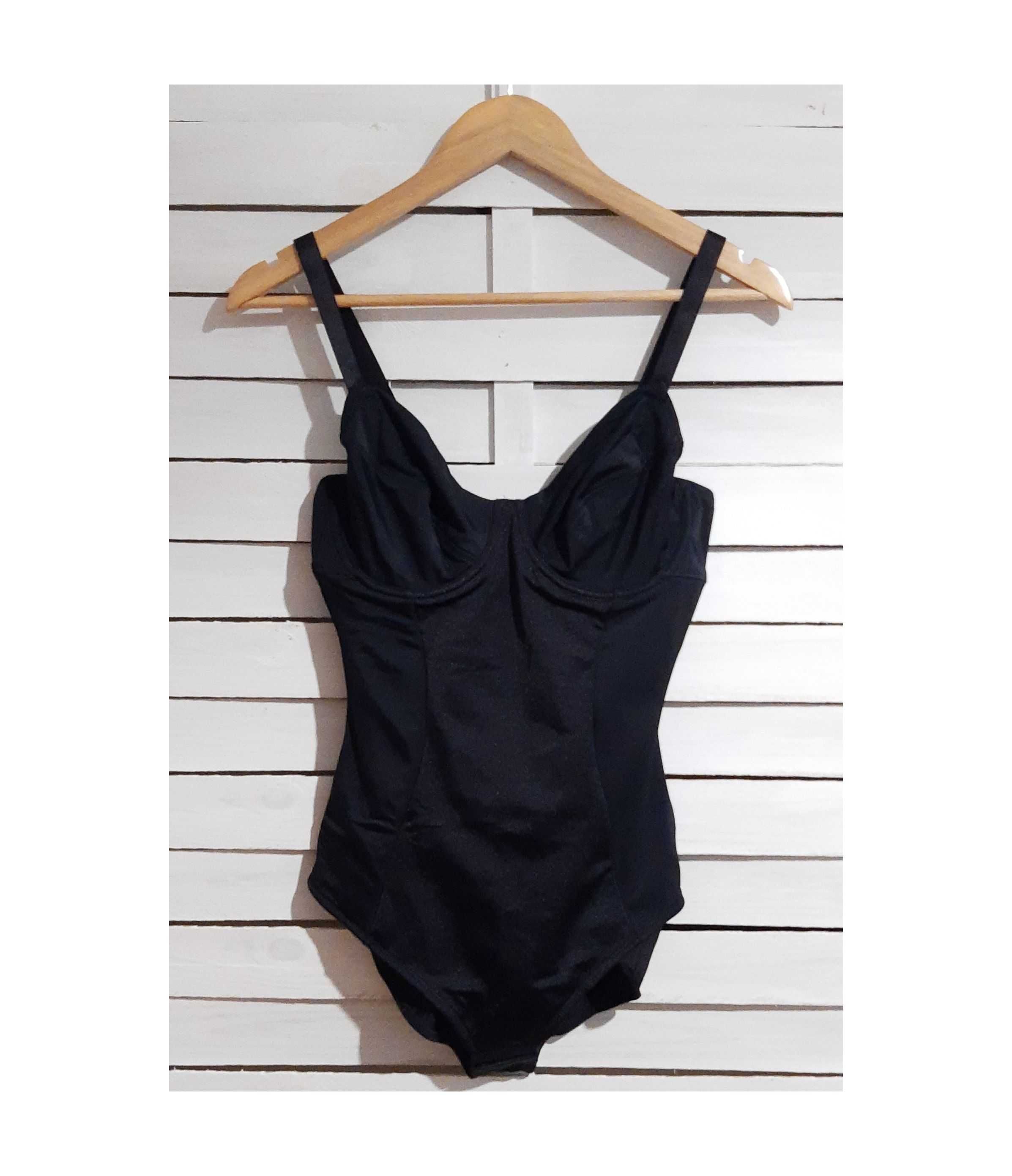 BonPrix czarne body modelujące, wyszczuplające, rozm. 36B, 80B