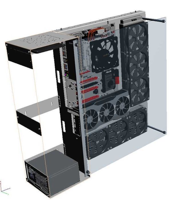 F-CASE 4 RAL Otwarta obudowa, montaż na ścianę , szkło