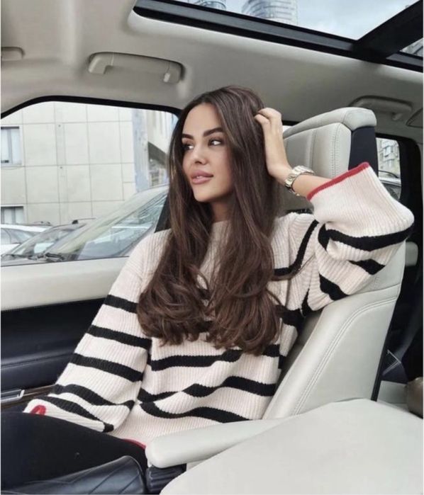 Светр zara у смужку