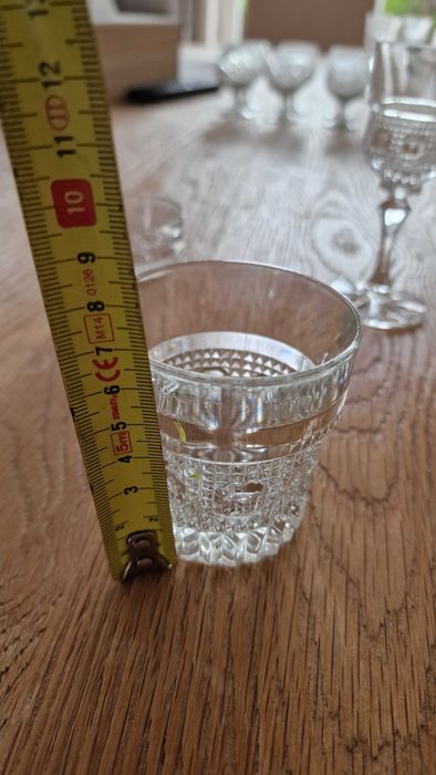 Komplet kryształowych kieliszków do wódki likierów whisky Kryształ PRL