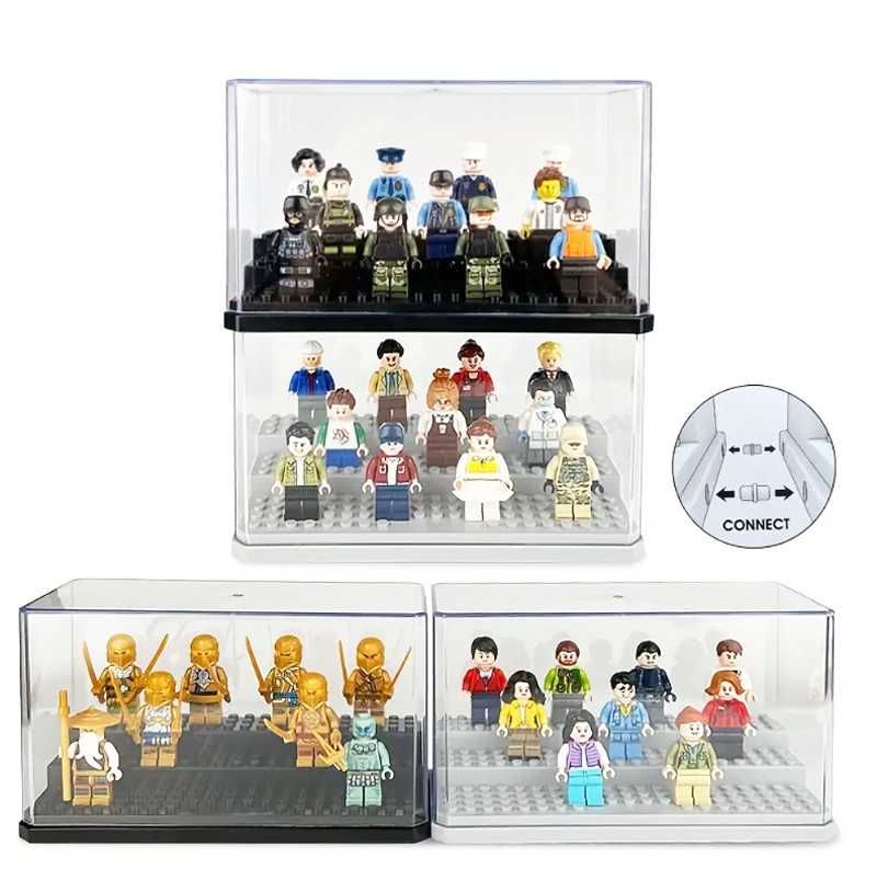 Caixa de exibição e armazenamento em acrílico para minifiguras LEGO