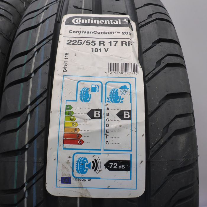 Opony 225/55/17 Continental 225/55R17 101V Van Letnie 2020 Nieużywane