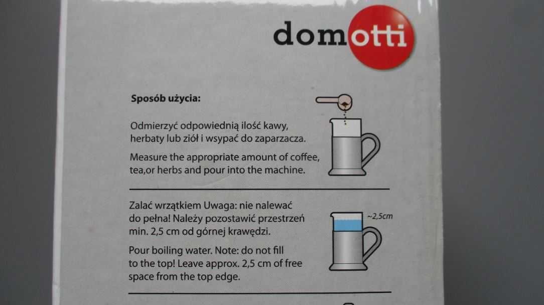 Zaparzacz do herbaty ziół kawy 600 ml Domotti nowy