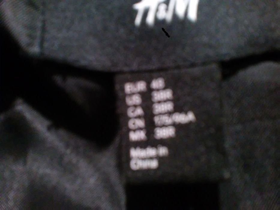 marynarka-smoking aksamit H&M roz.48, czarne spodnie od 75zł Wymiary!