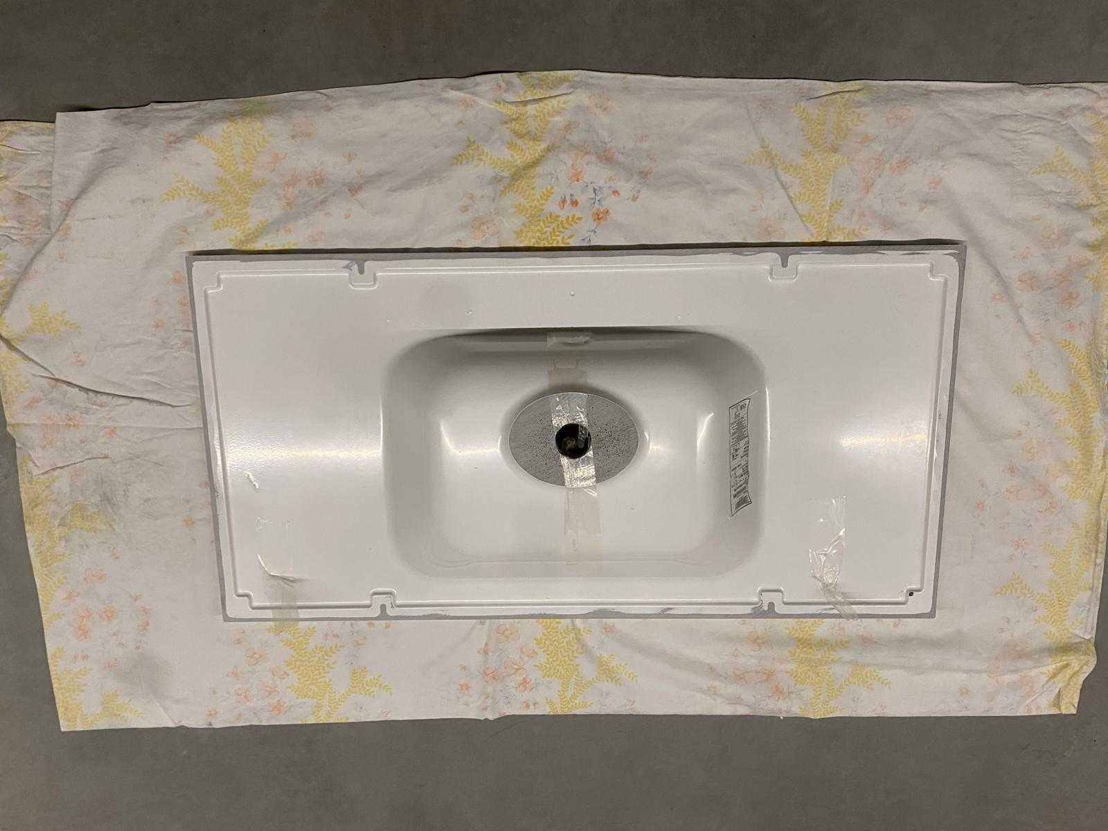 umywalka wpuszczana, zlew łazienkowy rivea 100cm plaska
