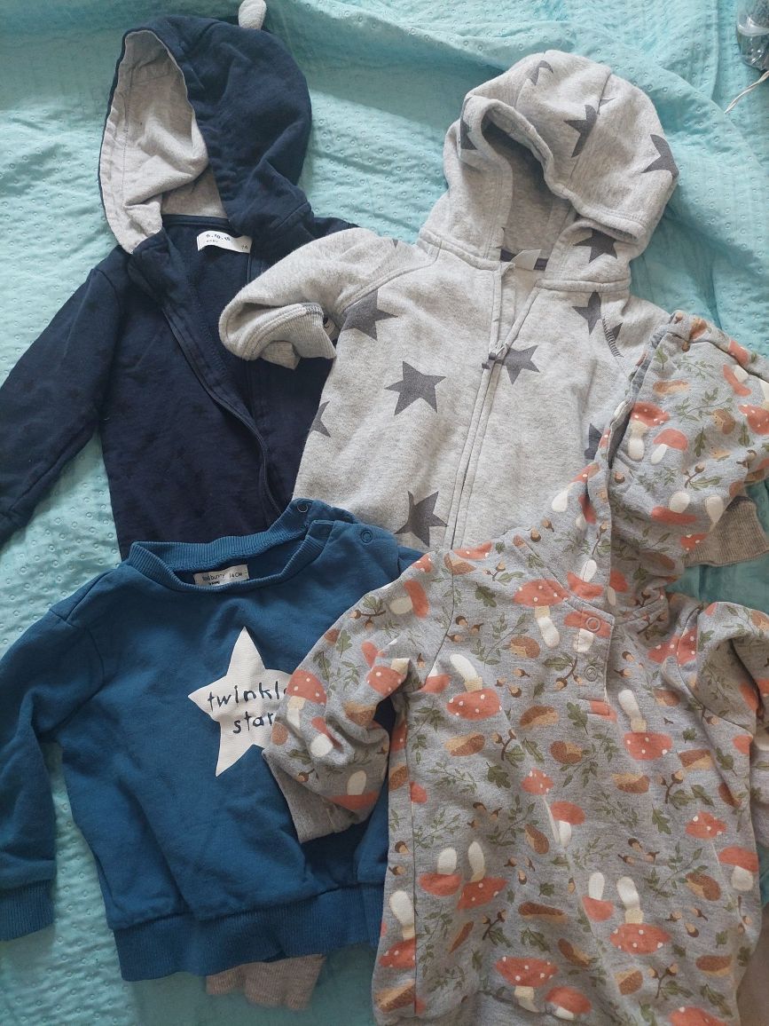 2x kombinezon dresowy I 2 x bluza 74, hm, 5.10.15, lidl, sinsay