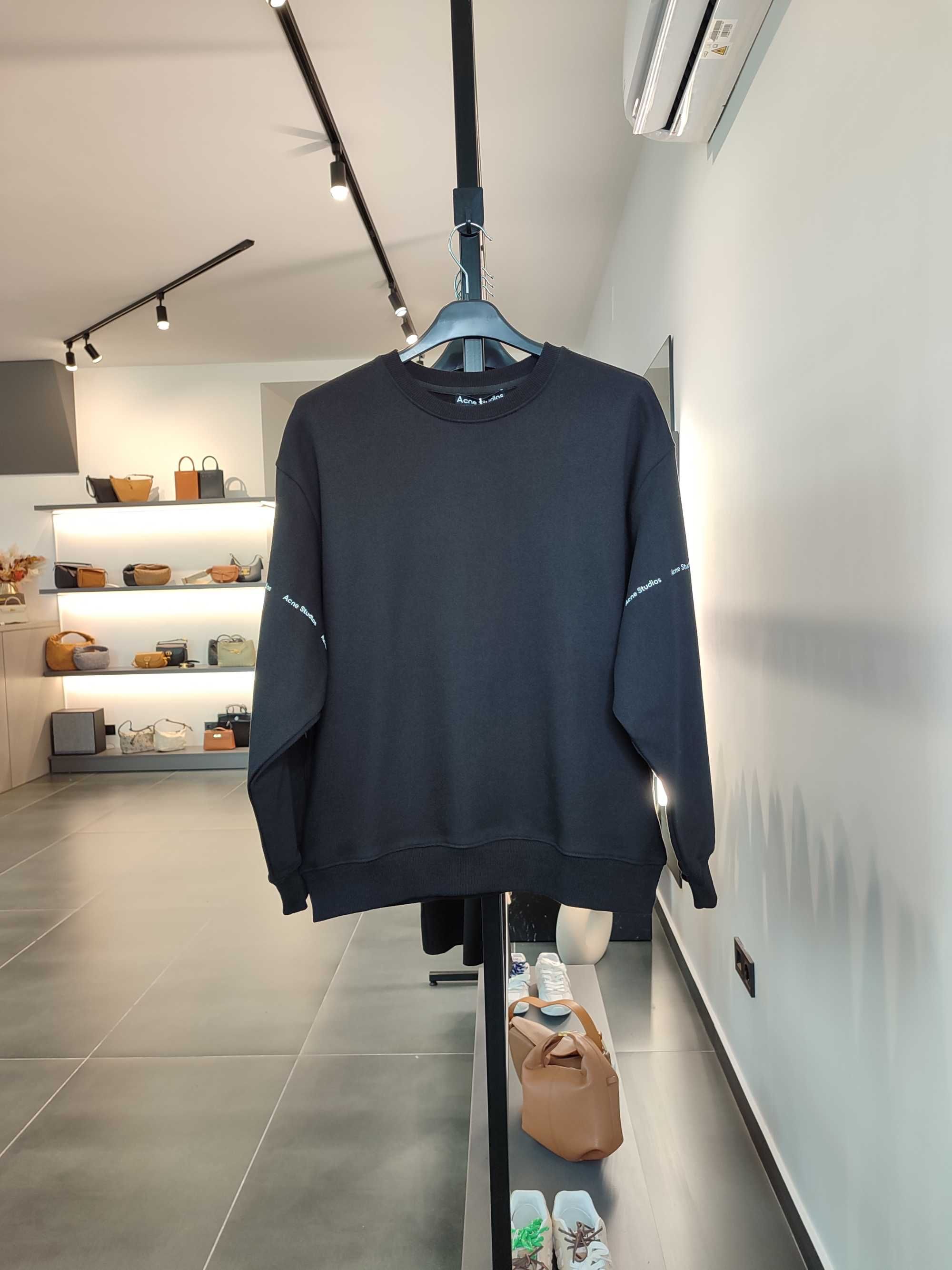 Світшот Acne Studios Logo Print Sweatshirt Black