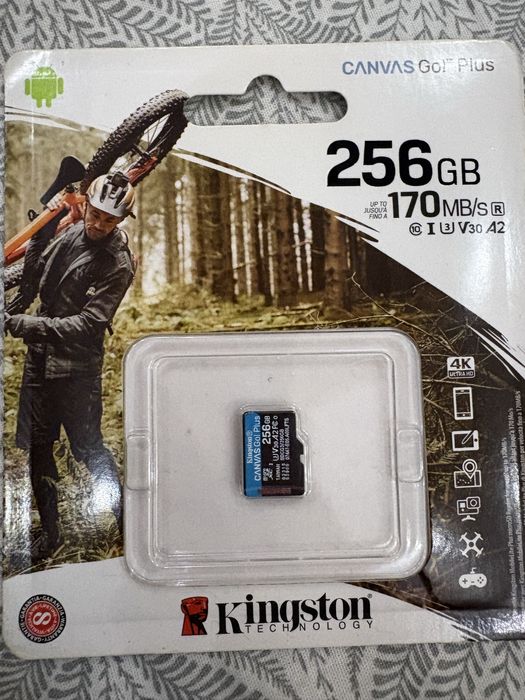 Карта памяти Кingston MicroSDXC 256GB Ganvas Go Plus Class 10 A2 U3 v3
