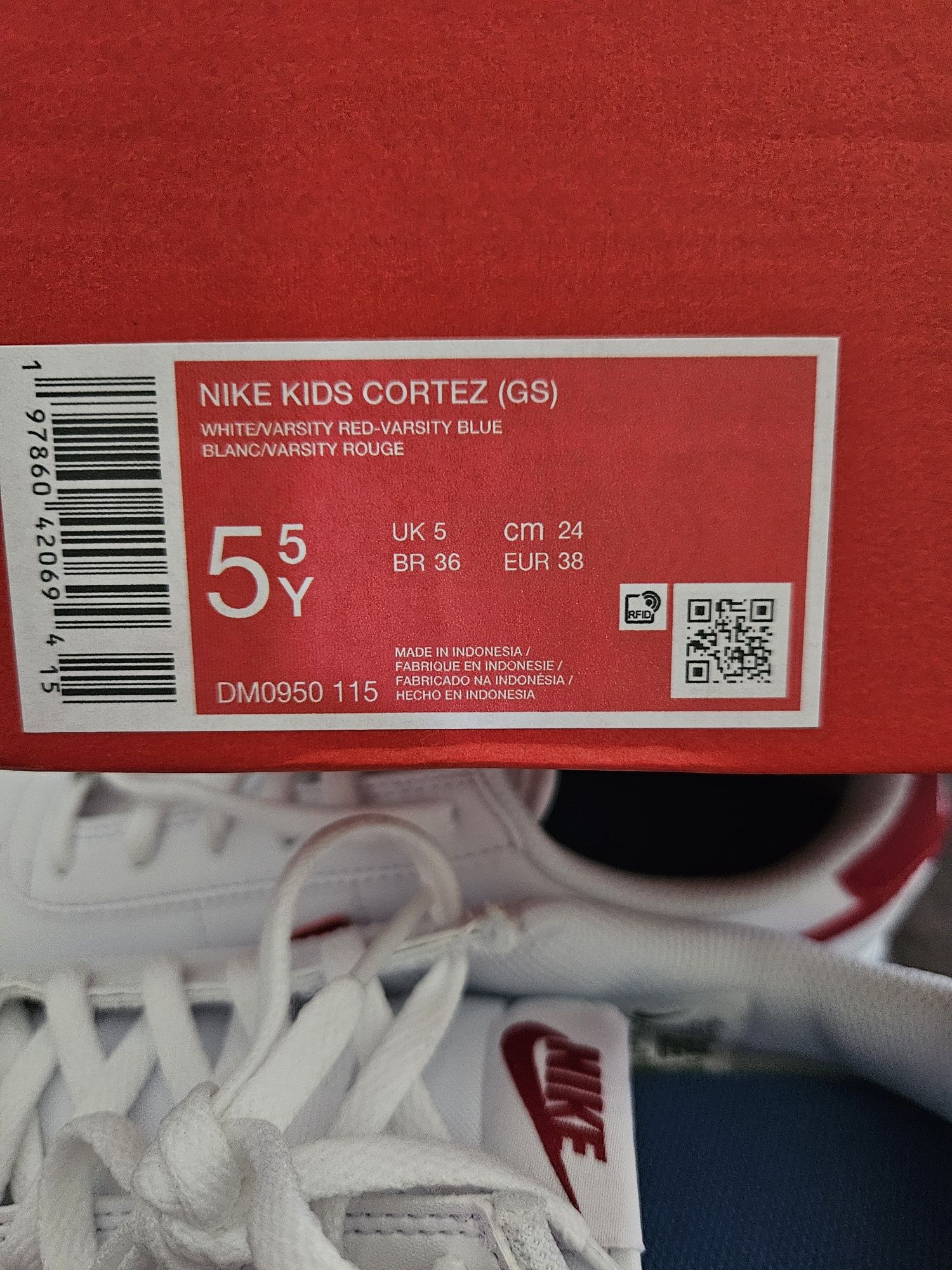 Nowe Nike Cortez rozmiar 38 wkładka 24cm