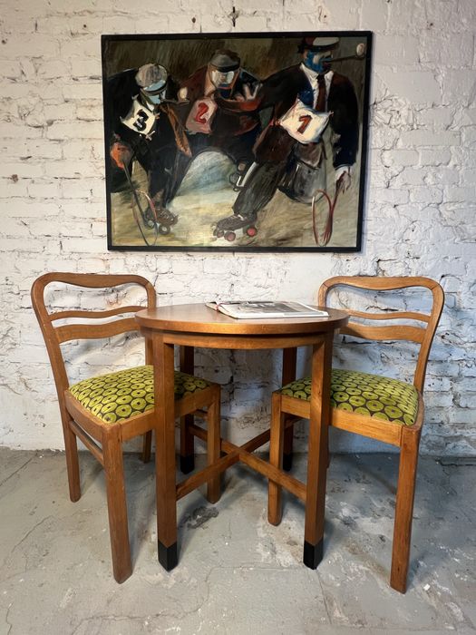 Stół Art Deco po renowacji vintage retro