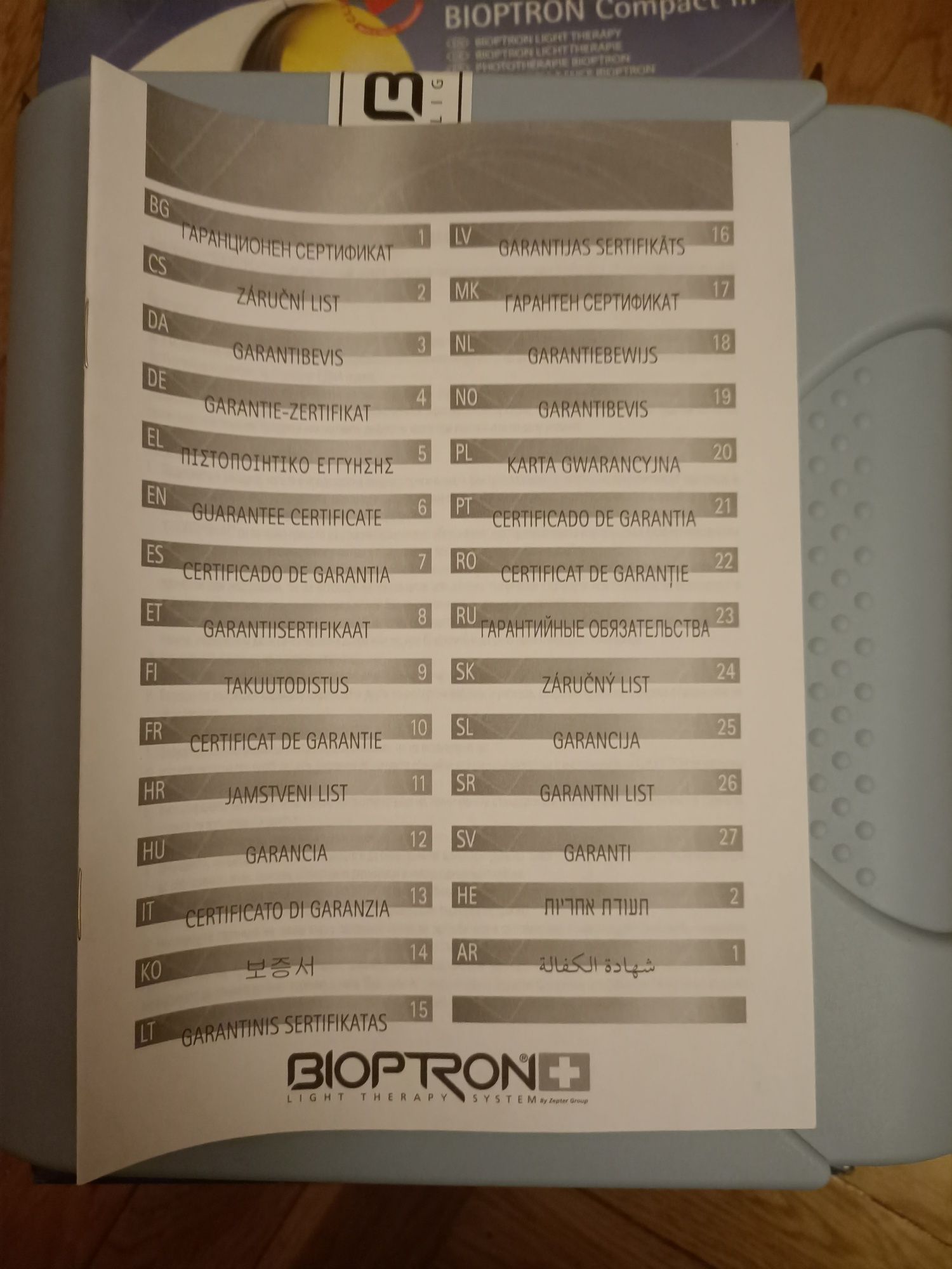 Lampa zepter Bioptron Compact III + statyw