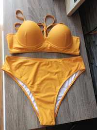 Strój kąpielowy damski dwuczęściowy pomarańczowy XL