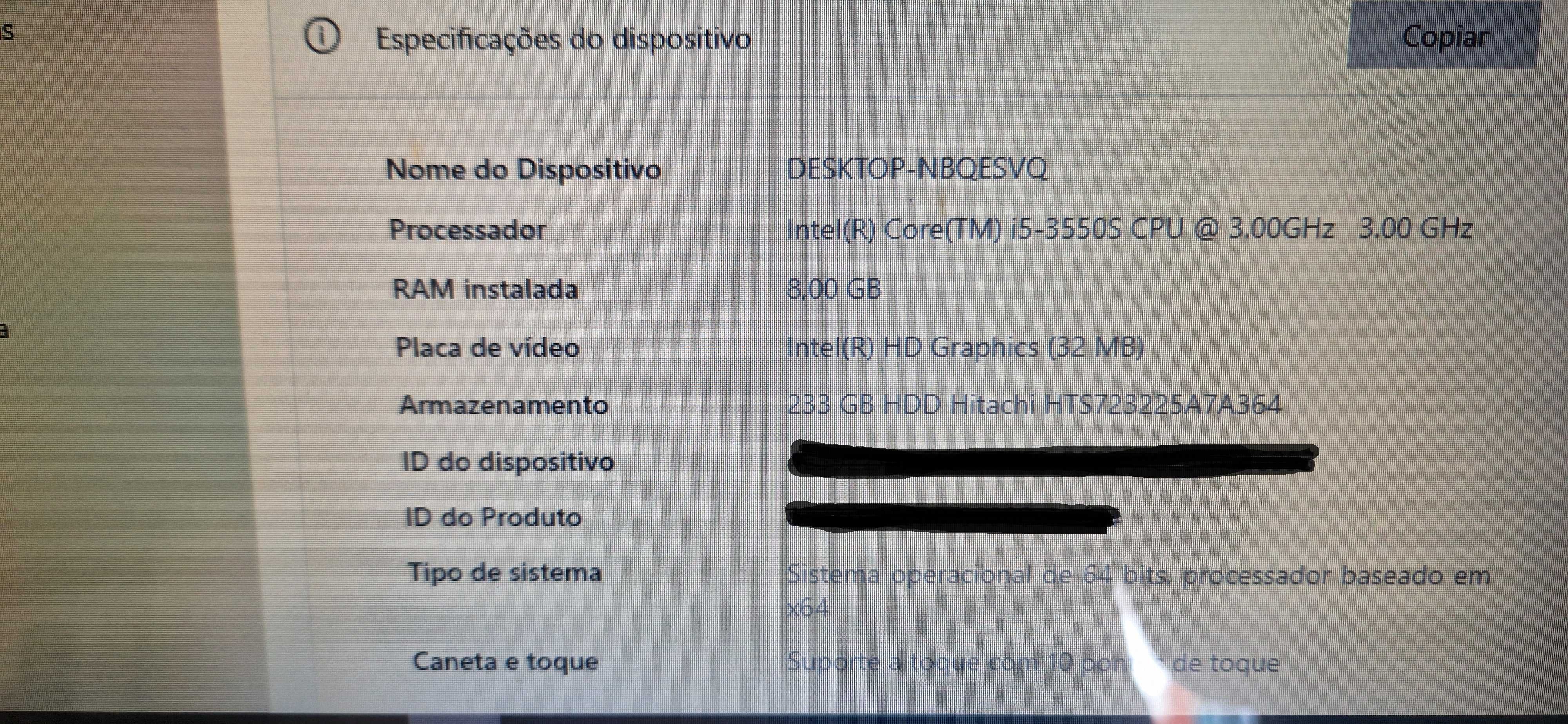 POS monitor Tátil CPU i5  RAM8G | Win 10Pro | impressora térmica 80mm