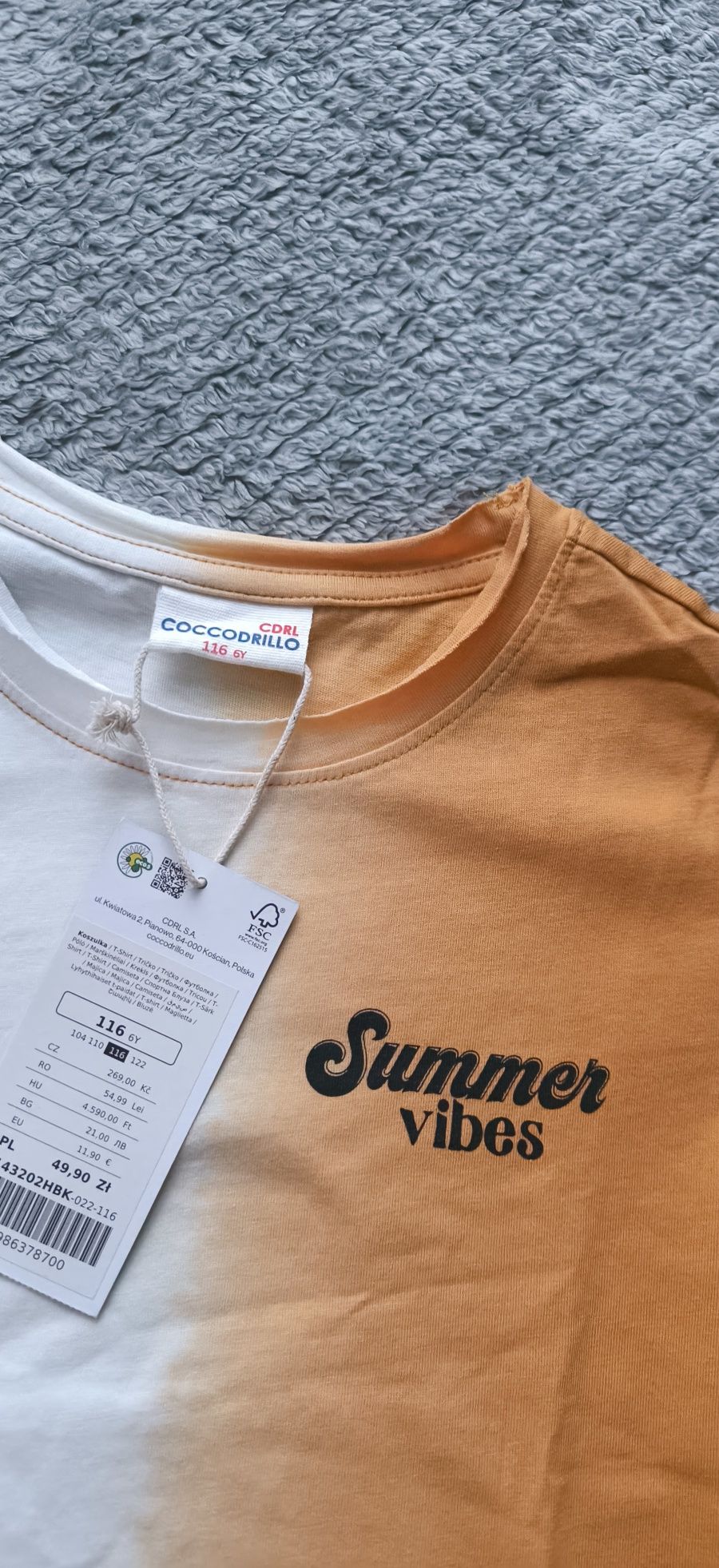 Nowe 2 szt bluzki t-shirty coccodrillo r. 116