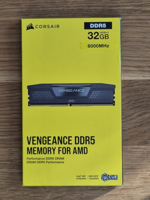 Pamięć RAM DDR5 32GB (2x16) 6000Mhz Corsair Vengeance - NOWE