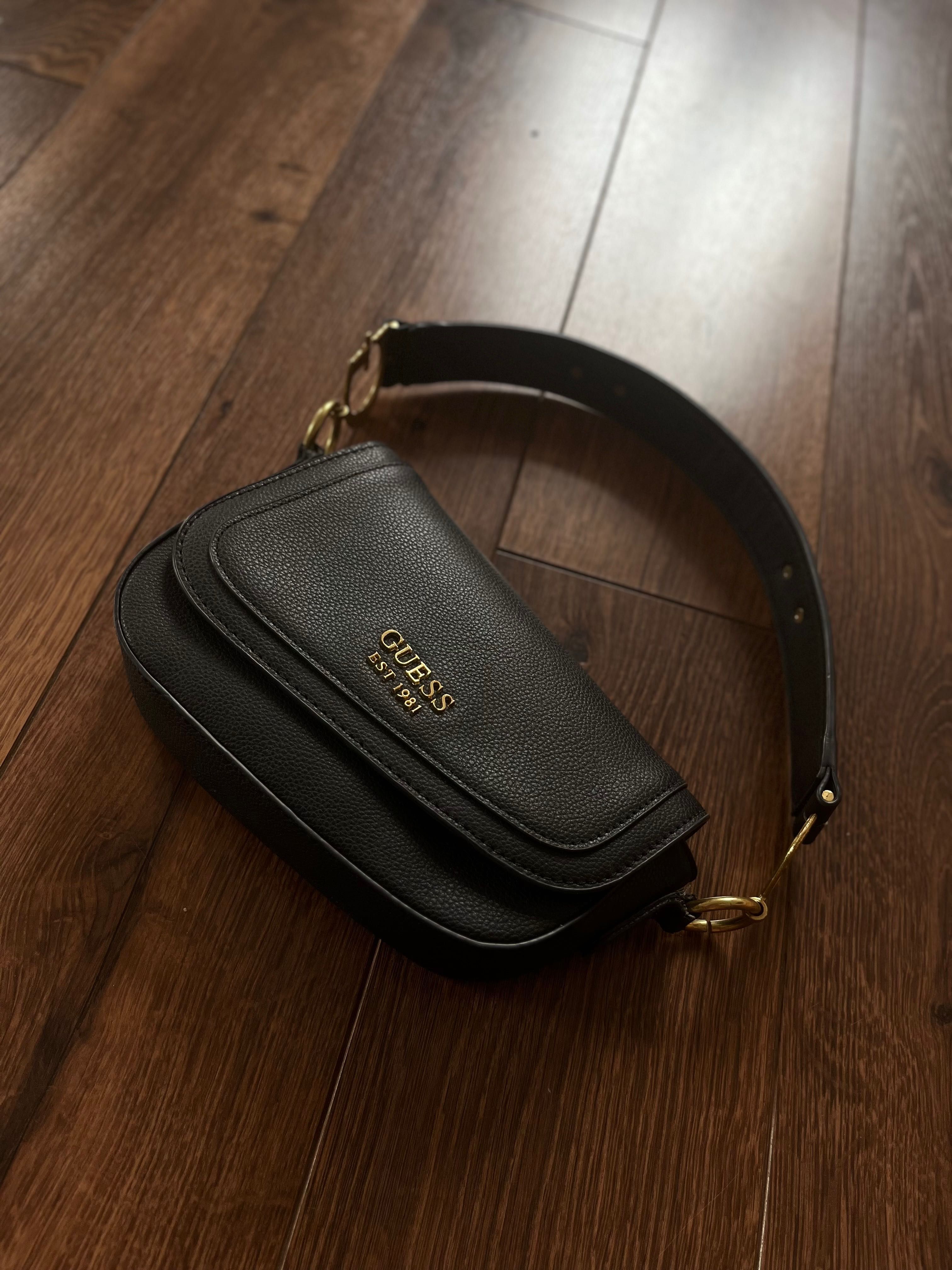 Сумка Guess сідло чорна