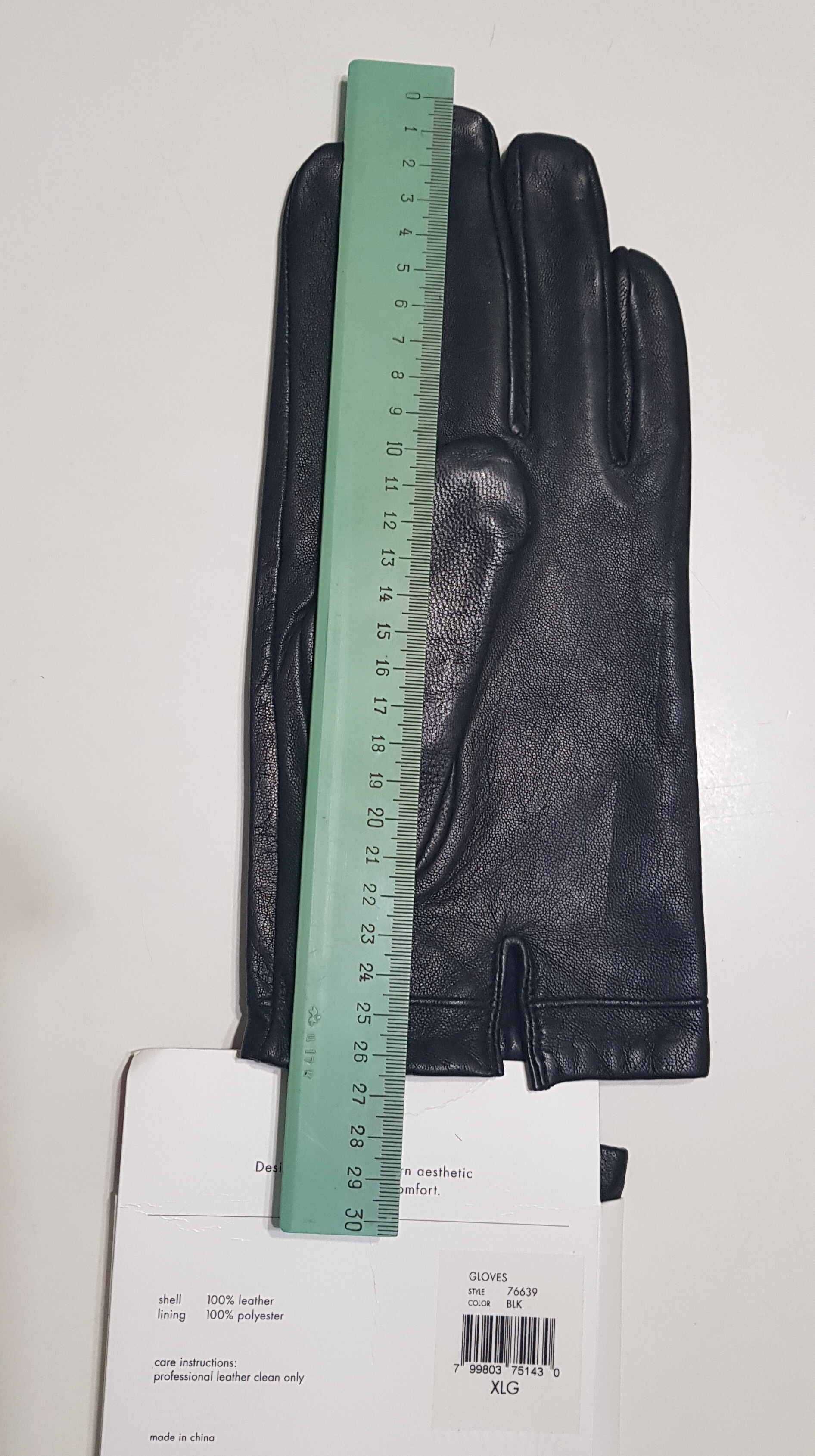 Мужские кожаные перчатки Calvin Klein на флисовой подкладке новые XL