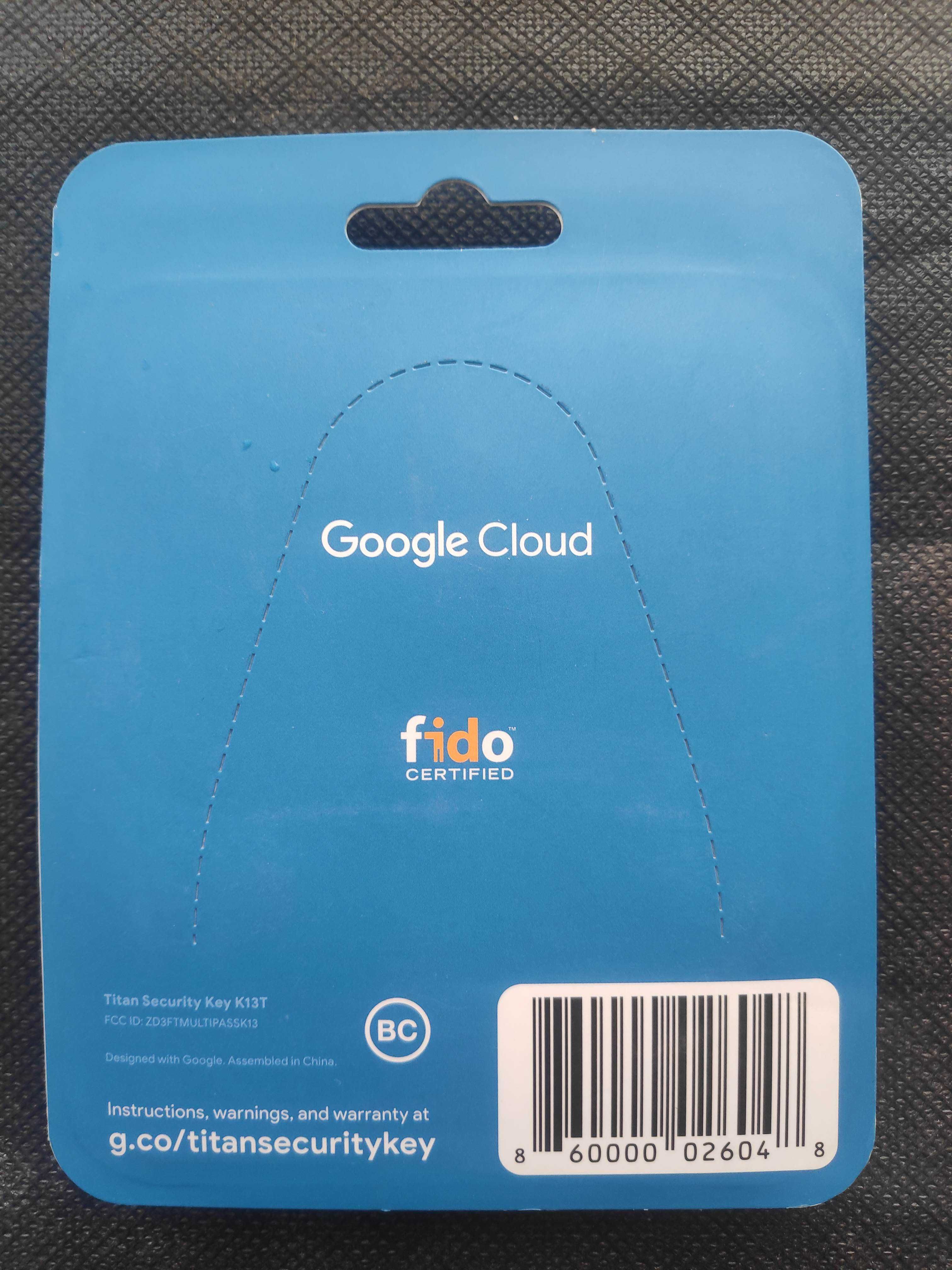 Titan Security Key K13T Bluetooth/NFC/USB  Google Cloud FIDO certified