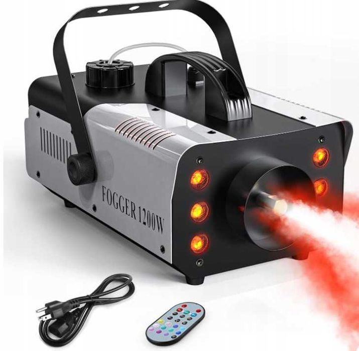 Wytwornica dymu 1200 W z 6 kolorowymi diodami LED RGB generator