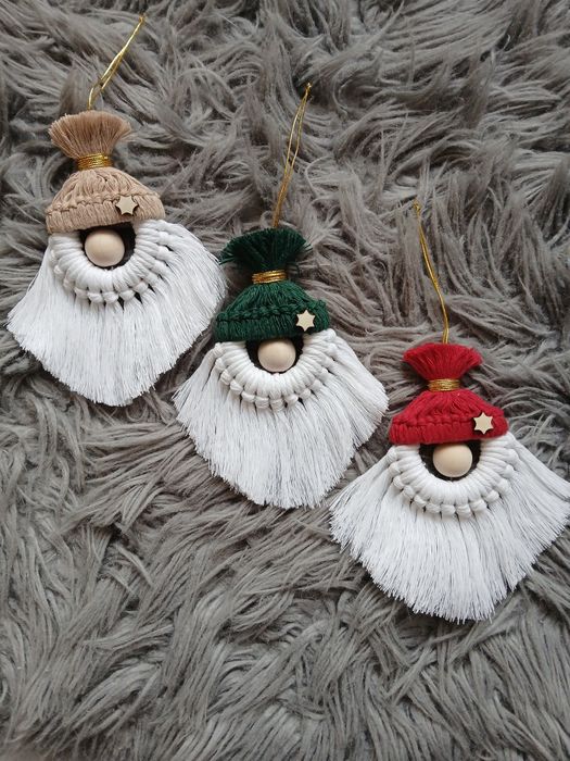 Mikołaj ozdoba choinkowa upominek na święta rękodzieło dekoracje