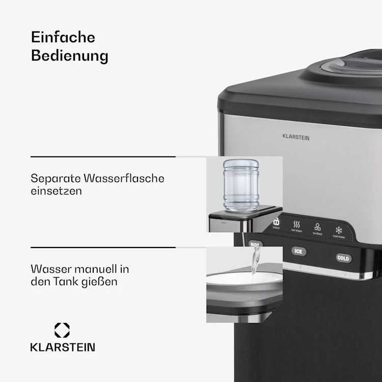 Льодогенератор ледогенератор з гарячою водою Klarstein Aqueous 3в1