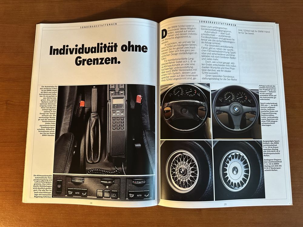 BMW e34 оригинальный мануал и рекламные брошюры