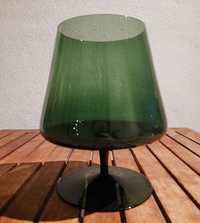 Вінтаж. Дизайнерська ваза і 2 келихи з зеленого скла