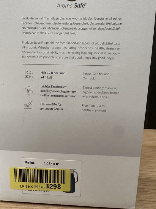 Dzbanek termos Alfi 1L Skyline ze stali szlachetnej Dark Denim Mat